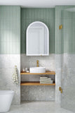 ARCH 400MM GLOSS WHITE FLUTED BASIN