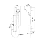 METHVEN Aio Shower Aurajet Rail Matte Black