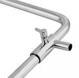 8 inch Round Chrome Twin Shower Set Bottom Inlet