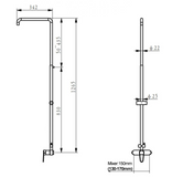 8 inch Round Chrome Twin Shower Set Bottom Inlet