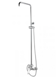 8 inch Round Chrome Twin Shower Set Bottom Inlet