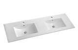 PLYWOOD 1200 OAK FLUTED VANITY WITH DBL WHITE GLOSS CERAMIC TOP