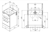 Robinhood laundry Drawer 558mm wide  x 560mm deep 900mm high