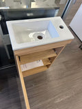 LIGHT OAK FLOORSTANDING VANITY 450MM