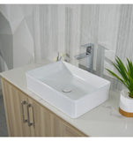 SQUARE FLUTED 500MM GLOSS WHITE BASIN