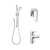 Grohe Bauedge Basin Mixer Shower Mixer and Tempesta Cosmo Slide Shower 3PACK Chrome