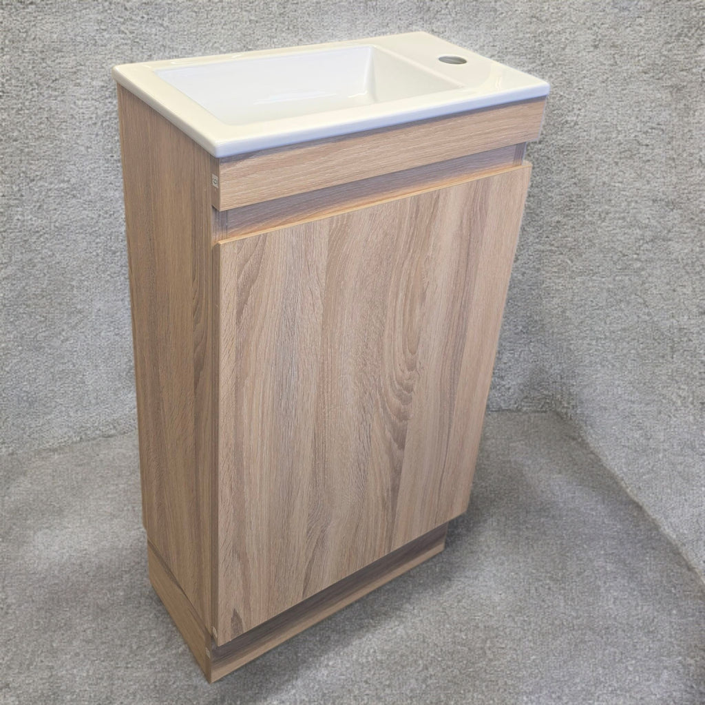 TAYLOR LIGHT OAK FLOORSTANDING VANITY 450MM