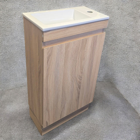 TAYLOR LIGHT OAK FLOORSTANDING VANITY 450MM