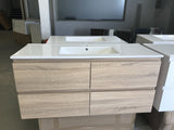 PLYWOOD 1800 LIGHT OAK WALL HUNG VANITY DOUBLE BASE ONLY