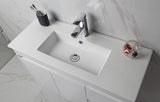 900MM SLIM VANITY WHITE GLOSS WALL HUNG WITH CERAMIC TOP