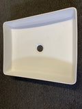 ALBERT SQUARE BASIN-CURVE EDGES-GLOSS WHITE - Bathroom Clearance