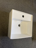 GLOSSY WHITE SQUARE BASIN 400 X 410MM - Bathroom Clearance