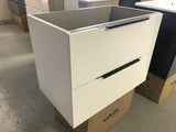 PLYWOOD MATTE WHITE 750 WALLHUNG VANITY WITH HANDLES & CERAMIC TOP