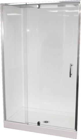 Alcove 1200 x 900 Chrome Shower - Bathroom Clearance