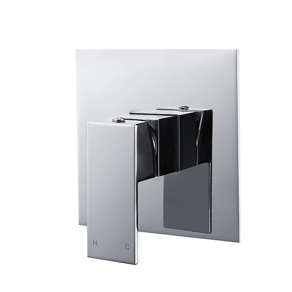SQUARE SHOWER MIXER - CHROME - Bathroom Clearance