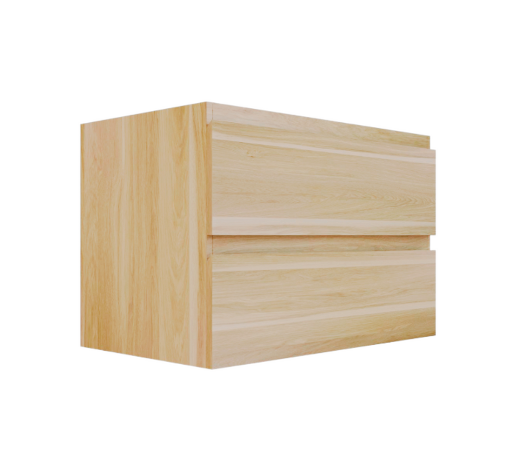 PLYWOOD 600 WALL HUNG VANITY - LIGHT OAK BASE ONLY