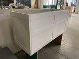 HAMPTON PLYWOOD 1200 WALL-HUNG VANITY WITH DOUBLE CERAMIC TOP