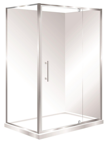 CUBO 1200 x 900 SHOWER GLASS ONLY - CHROME