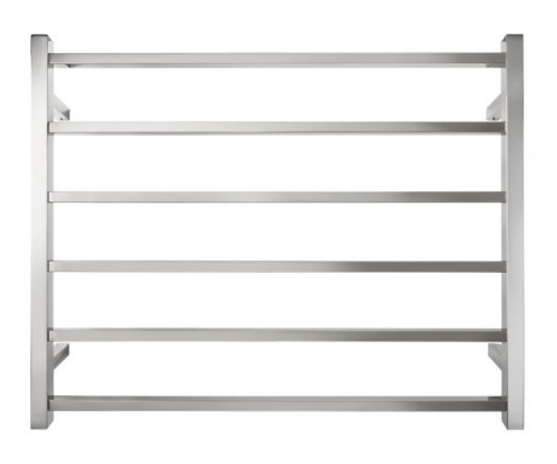 6 BARS 800mm HEATED TOWEL RAIL CHROME