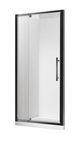 800 - 900MM ADJUSTABLE BLACK SHOWER DOOR ONLY