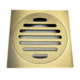 TILE GRATE 110x110MM - BRUSHED BRASS