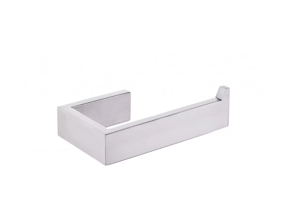 SQUARE TOILET ROLL HOLDER - BRUSHED NICKEL