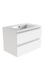 PLYWOOD 600 WALL HUNG VANITY - WHITE WITH CERAMIC TOP