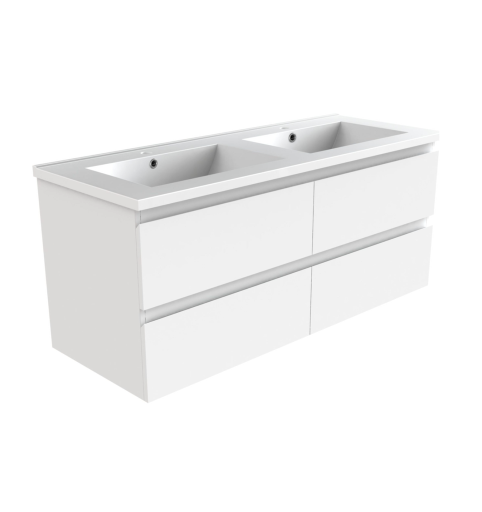 PLYWOOD 1800 WHITE GLOSS WALL HUNG VANITY BASE ONLY