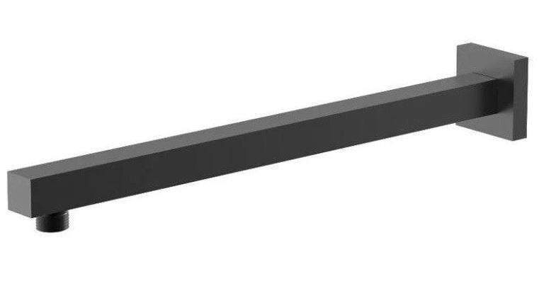 SHOWER WALL ARM SQUARE - MATTE BLACK FINISH 400MM