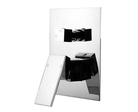 SQUARE SHOWER MIXER WITH DIVERTER - CHROME