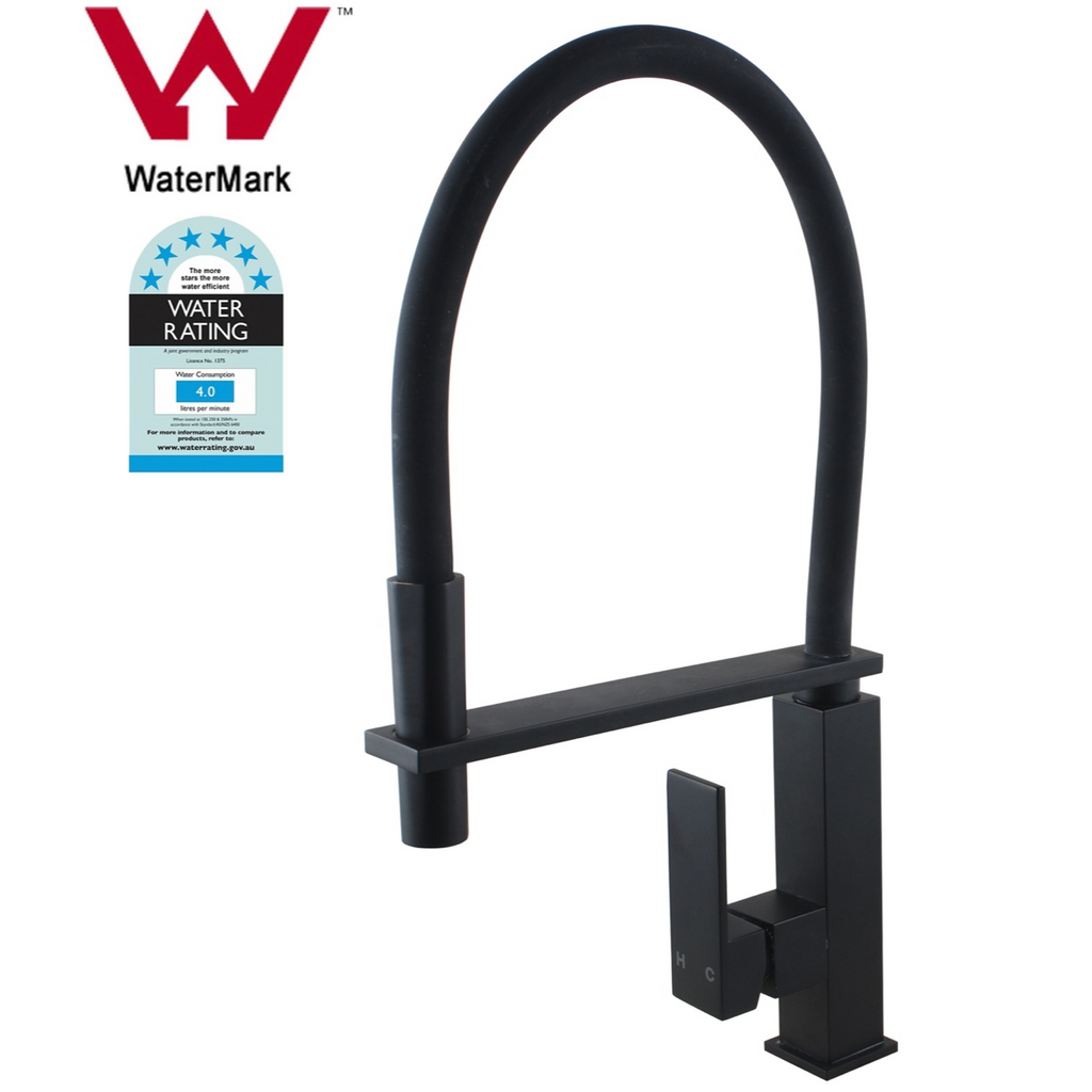 Kitchen Mixer Pull Out Black With Black Hose