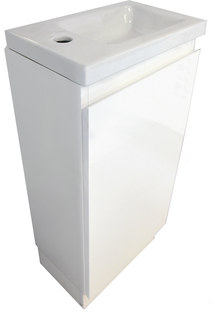 PLYWOOD 400mm YOLO FREESTANDING CABINET - WHITE GLOSS