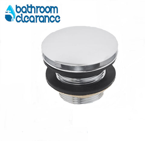 40mm POP UP BATH WASTE CHROME NO OVERFLOW - Bathroom Clearance