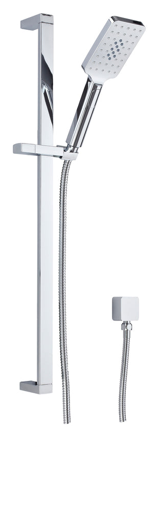CHROME SQUARE SHOWER SLIDER 3 FUNCTIONS - Bathroom Clearance