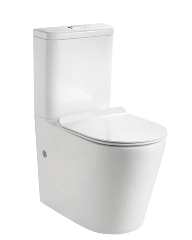 MADISON BACK TO WALL COMPACT TOILET - RIMLESS - Bathroom Clearance
