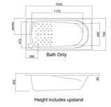 PACIFIC DROP IN BATH SQUARE 1525 - Bathroom Clearance