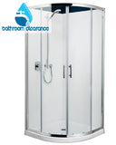 TONDO 1000 x 1000 CHROME SHOWER, CENTRE WASTE - EXTRA HIGH - Bathroom Clearance